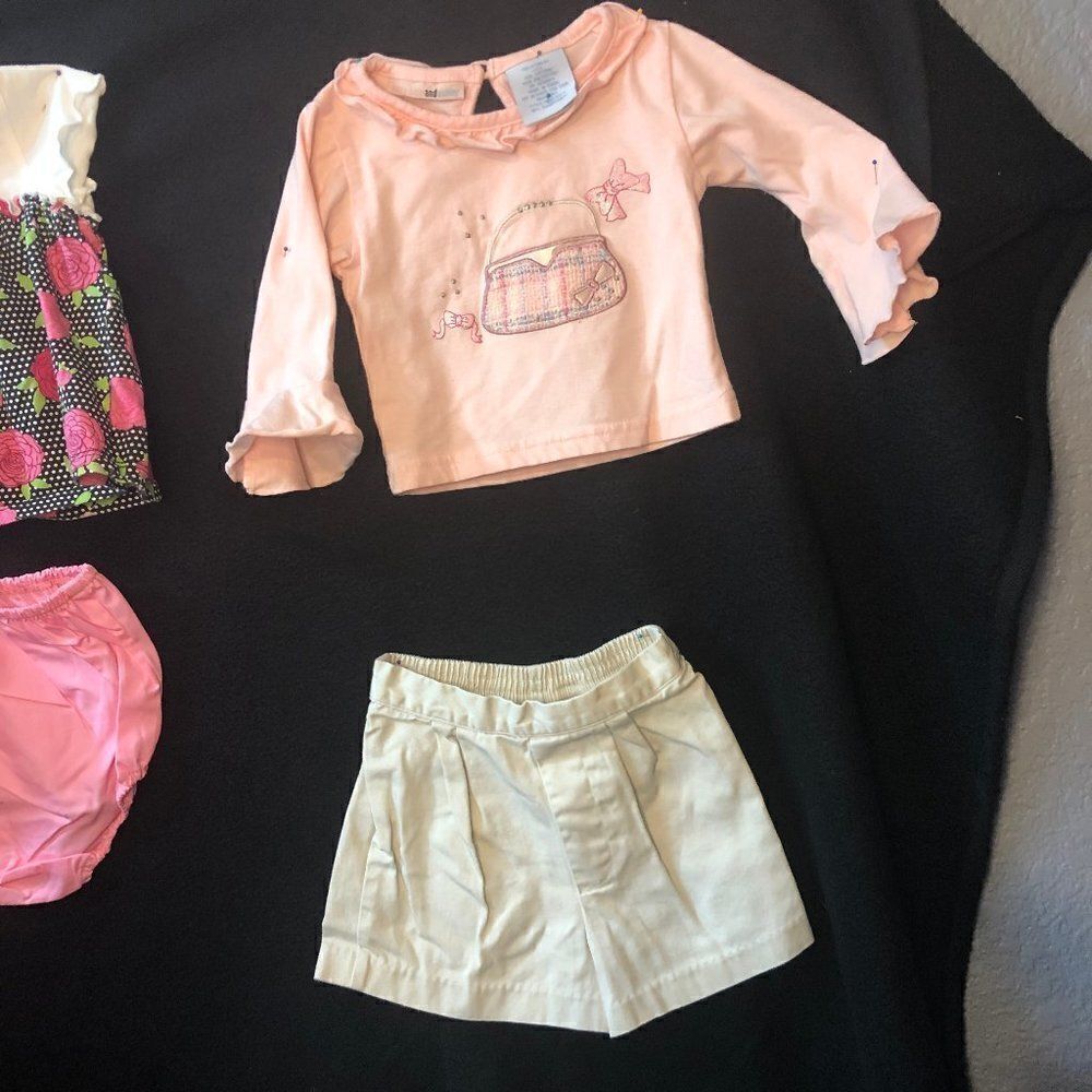 Mary Kate & Ashley Infant Top & Short Set Sz 12 mo 2 piece